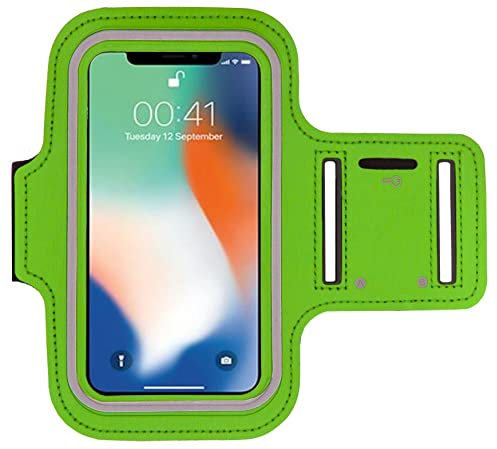 Gadget Giant Brazalete de running para Nokia C1 Plus Teléfono a prueba de sudor Deportes Ejercicio Gimnasio Correa Totalmente Ajustable con Bolsillo para Llaves y Ranura para Auriculares para
