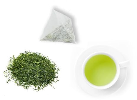 Japanese Green Tea Co. Aracha Thé vert japonais en vrac (lot de 100) – Authentiques sachets de thé vert végétalien de la plus haute qualité – Goût doux