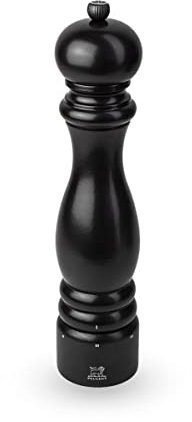 PEUGEOT - Salzmühle Paris u‘Select 30 cm + Steinsalz - 6 voreingestellte Mahlgrade - Aus PEFC-zertifiziertem Holz - Farbton: Satinschwarz