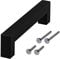 Stahlia 1 x Möbelgriff Schwarz matt Lochabstand 64mm Edelstahl Schrankgriffe Küchengriffe Schrankgriffe Stangengriffe eckig Wohnzimmer Möbel Bad Möbel Schrank Profil: 15x15mm inkl. Schrauben