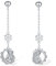 Damen Silber Ohrringe Tropfen, Ohrringe Silber 925 Hängend Sterling Silber Schneeflocken Ohrringe Frauen Mit Schmuck Geschenk Box für Frauen Geburtstag Valentinstag