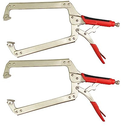 HFS(R) 2PC/PAK Vise-Grip Original C Clamp, Locking, Swivel Pad Tip, 18-Inch (460mm)