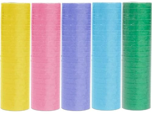 Luftschlangen Papier bunt Party Deko Geburtstag Hochzeit Set holografisch, Stück:5 Stück, Luftschlangen:Pastell