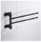 Handtuchhalter, Handtuchregal, zusammenklappbar, drehbar, Handtuchstange, lackiert, schwarz, Aluminium, Badewanne, Wandmontage, WC, Badezimmer, für Küche, Badezimmer, Schaukel, Handtuchhalter/3 Ra
