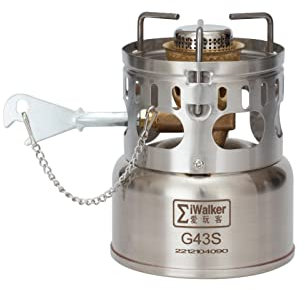 IWALKER G43S Réchaud de camping portable | Réchaud à essence extérieur silencieux | Avec pièces de rechange pour brûleur, buse à jet et aiguille pour randonnée, voyage, pique-nique, urgence
