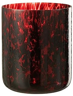 WINDLICHT GEFLECKT Glas ROT/SCHWARZ EXTRA Large