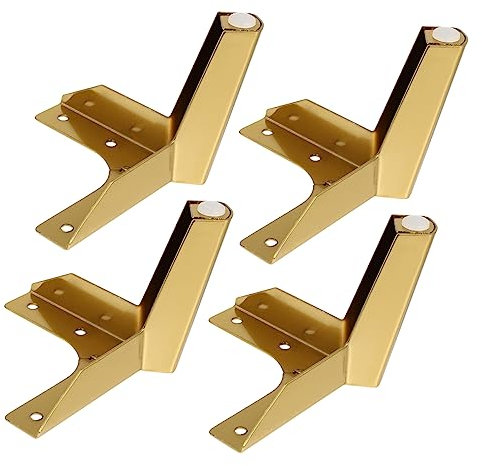 Uonlytech 4 Stück öbelbeine Esstisch Goldene Beine Bel Bein Heavy Duty Einstellbare Fü?e Sofa Beine Metall Tisch Beine Schwarz ?Bel Beine Nachttisch Schwarz Flugzeug Beine Und Füße Eisen