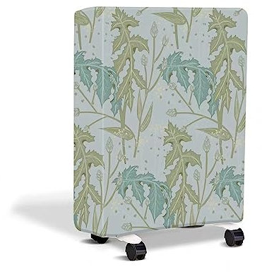 QISUO Couvercle Anti-PoussièRe Radiateur Rempli D'Huile, Blanc Fleuri, Résistant Aux Rayures Et Aux Taches, Cache Décoratif pour Appareils MéNagers, Haute Résistance à La Traction