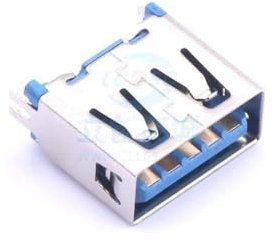 5 Stück USBAF3.0/Vertikal 11,6 Sperrholzfuß Infinity Edelstahl Blauer Kleber SMT USB-Anschluss SMD Typ-A 916-862A205EY10200