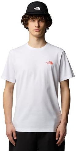 THE NORTH FACE - Men's Biner Graphic 4 T-Shirt - Standard Fit Tee - Crew Neck - TNF White, M