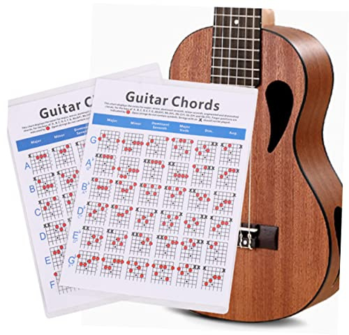 Gitarrenakkord Übungstabelle Größe S für E-gitarre aus Kupferpapier | Gitarrenlernhilfe für Anfänger und Schüler, Gitarrenakkord Trainer mit Fingerpicking Gitarre, Fingertrainer Gitarre