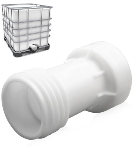 Riisoyu IBC Tank Zubehör, IBC Adapter s60x6 Verlängerung Distanzstück Grobgewinde IBC Adapter s60x6 Verlängerung Distanzstück IBC Container Zubehör mit PVC Dichtung für Gartenbewässerung