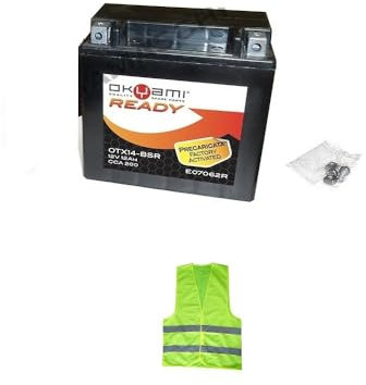 KOMPATIBEL MIT Piaggio Beverly Tourer E3 (ZAPM28801) 250 Jahr 2008 al 2009 Batterie YTX14-BS OKYAMI OTX14-BSR GELADEN UND BEREIT ZU VERWENDEN BATTERIEN AKTIVE 12 AMPER 12V 150X87X145MM