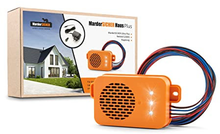 MarderSICHER Haus Ultra Plus inkl. Netzteil | Marderabwehr fürs Haus | Ultraschall & Blitzlicht | Marderschreck