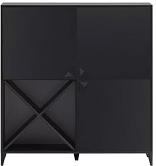 LOOKS by Wolfgang Joop Highboard Classic, schwarz matt, 120 x 39 x 130 cm