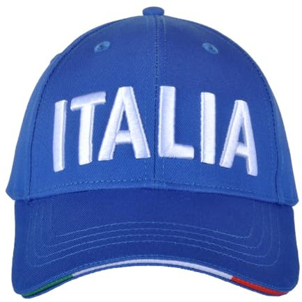 FIGC Unisex 253306 Italia Baseballkappe, blau, One Size