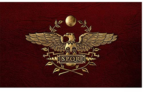 Naisicatar Bandiera Romano Decorativa, Bandiera SPQR Senatus Senato di Populusque Romanus Romanus Empire Banner Band