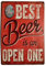 JIMOWANG Best Beer Vintage Metal Signs for Cafes Bars Pubs Shop Wall Decorative Funny Retro Signs 8x12 Inch