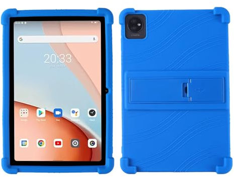 INSOLKIDON Compatibile con Black-view Tab 30 WiFi 10.1 inch Tablet Custodia protettiva in Silicone Cover con Funzione di Supporto (Blue)