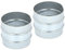 PATIKIL 3 Inch Duct Connector Coupling, 2 Pcs Galvanized Steel Straight Dryer Vent Coupler Flexible Ducting Collar Connector Round Crimped Ventilation Duct Extension for HVAC System Pipe
