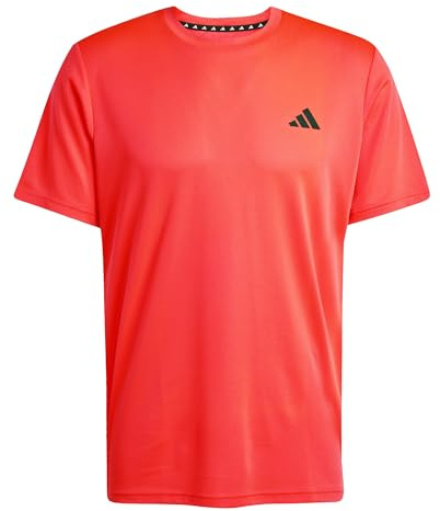 adidas Men's Train Essentials Training Tee, Pure Ruby/Black, XS