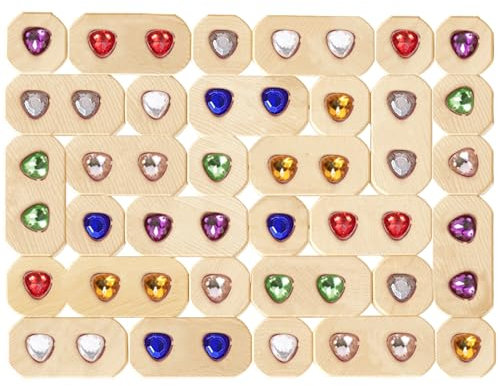 32 Stück Regenbogen Stapelspielzeug Aus Holz, Regenbogen Stapelblock, Regenbogen Bausteine Holz Acryl Bausteine, Bausteine Spielzeug Regenbogen Set, Regenbogen Stapelturmspiel für Jungen und Mädchen