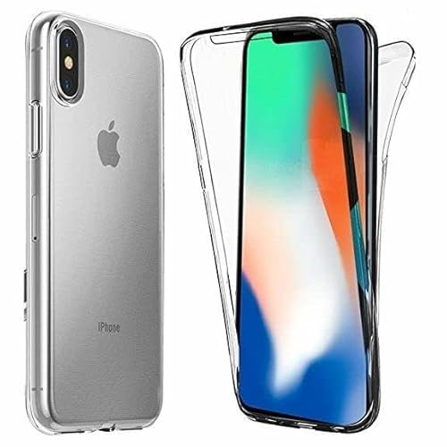 Case for iPhone XS Max (6.5) 360 Protection Case Transparent Full Body Protection Clear Gel Cover for iPhone XS Max