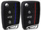 2 Piezas Funda para Llave, Funda Llave de Coche Cubierta de Silicona 3 Botones para Mando Protector Carcasa Coche Compatible con VW Golf 7 Polo Skoda GTI MK7 Tiguan Octavia Seat Leon Ibiza