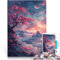 Puzzle da 1000 pezzi, per adulti, fiori di ciliegio sulla scogliera, puzzle di apprendimento di compleanno, adatto per adolescenti dai 14 anni, 26 x 38 cm