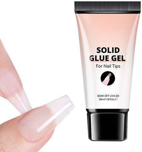 Solid Nail Gel - Strong Clear Acrylic Nail Tips Solid Gel - 30ml Sculpting No-Stick Strong Adhesion Adhesive Bonding for Women Girl
