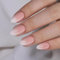 Ombre Press On Nails Short - Findigit False Nails with Glue, Almond Soft Gel Fake Nail in 16 Sizes, Natural Reusable Stick on Nails for Women - 32 Nail Kits Almond Cream Ombre