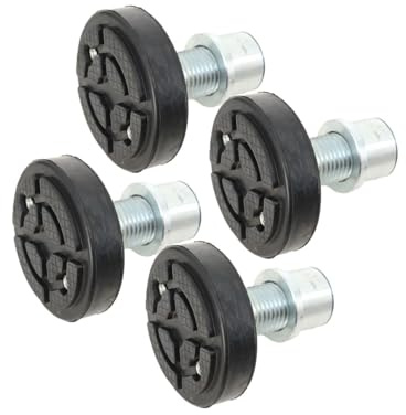 4 Stück Drehteller Tragarmteller Aus Gummi Und 45 Stahl Hebebühne Aufnahmeteller Gummiteller Höhenverstellbar Universa Ø50mm Für Modell SA40 Und SA40-E Schwarz