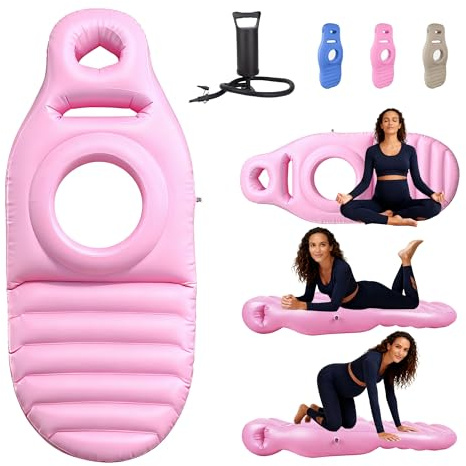 Aufblasbares Schwangerschaftskissen, perforierte PVC-Luftmatratze, Bauchliegematte, Ganzkörper-Schwangerschaftsluftbett, Schwimmhilfe für Bauchschläferinnen, Schwangerschaftspool (mit Pumpe)