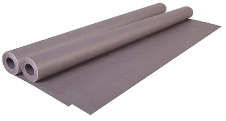 Conipa® - 2 x 10m Rolle Farbiges Kraftpapier 10m x 70 breit (Papier 65 g/m²) Grau gerillt - Bastelpapier & Geschenkpapier Set für Geschenk & Kinder - Packpapier gefärbt, pH-neutral, PEFC-zertifiziert