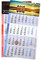 10 Stück 4-Monats-Kalender blau mit Druck Officekalender Bürokalender 2024 inkl. Ihrem 4-Farb-Werbedruck