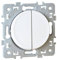 Double va-et-vient Square 1 poste - 10AX - 250V - Blanc - Avec griffes