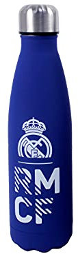 REAL MADRID CF Bouteille en acier double paroi Capacité 550 ml Bleu Produit officiel (CyP Brands)