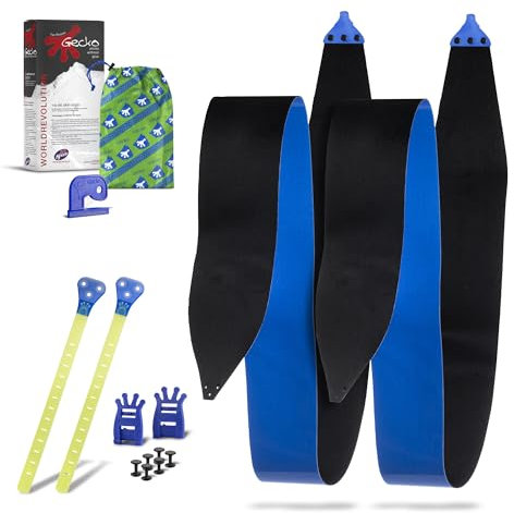 Gecko Mix Freeride Skifell 125/160 | Skibreite und -länge auswählbar | mit Messer, Endsystem, Nieten und Felltasche | Steigfell | Skitourenfell | Haftfell |Tourenfell | Aufstiegshilfe | Aus Mohair