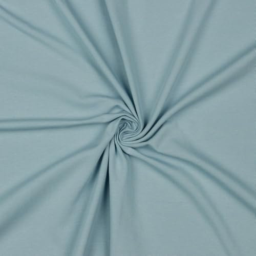 Jerseystoff Uni Meterware Tex Standard 100 + GOTS zertifiziert 69 Farben zur Auswahl (064 I Babyblau, 50 x 150cm)