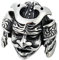 Eheringe Herren, Gothic Schmuck Herren Kopfform Silber Edelstahl Größe 62 (19.7)
