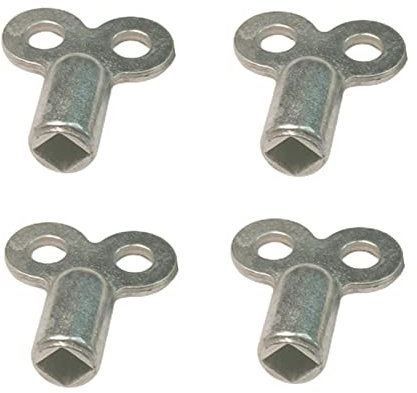 4X Entlüftungsschlüssel | - alle Heizkörper | Robust | 5mm | Zinklegierung | Schlüssel zum Entlüften | Lüften Aller Heizungen möglich | Radiator Key | Entlüfter Heizung