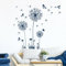 Tanlaby Denti di Leone Adesivi Murali Blu Fiori Adesivi da Parete Tarassaco Farfalla Stickers Muro Removibili Per Camera da Letto Soggiorno Divano TV Decorazione Parete
