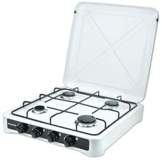 Ravanson K-04T Hub Schwarz Weiß Countertop Gas 4 Zone (s)