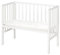 roba Beistellbett safe asleep® 2 in 1-45 x 90 cm - Höhenverstellbar - Komplettes Anstellbett mit Matratze + Mesh Barriere - Bett Set für Babys - Holz weiß