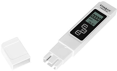 Bestgle 3-in-1 digitaler tds-ec wasserqualitätstest metertds ec tester und ec sowie temperatur meter hintergrundbeleuchtetem lcd für wasser pflanzen trinkwasser aquarien