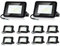 Daromigo LED Strahler Außen LED Strahler 10 Stück 20W， LED Scheinwerfer 1700LM LED Scheinwerfer außen 3000K Warmweiß IP65 Wasserfest Außenstrahlerfür Hinterhof，Flur，Garage