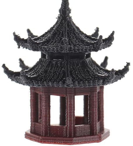 PRETYZOOM Aquarium Résine Temple Antique Terrarium Mini Pagode Statue Pavillon Figurine Jardins Féeriques Zen Décoration De Jardin pour Aquarium