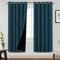 BellaHills 100% Blackout Curtains for Bedroom Thermal Insulated Blackout Curtains Heat and Full Light Blocking Eyelet Curtains for Living Room with Black Liner 2 Panels, 66 x 72 Inch, Dark Teal