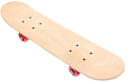 MOBUTOFU Skateboard Schlittschuhe Für Jungen Zur Sommerparty Sportspielzeug Für Kinder Kinderspielzeug Hölzern Light Brown