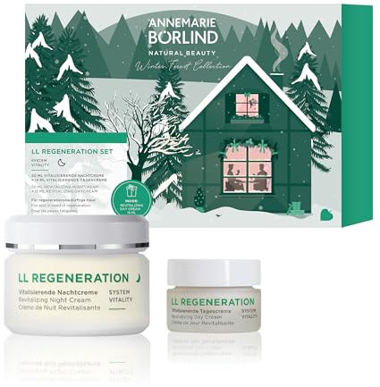 ANNEMARIE BÖRLIND LL REGENERATION Nachtpflege-Set X-Mas - regenerierende Nachtcreme (50ml) + Geschenk Kennenlerngröße Tagescreme (15ml) - fördert Zellregeneration und Zellerneuerung